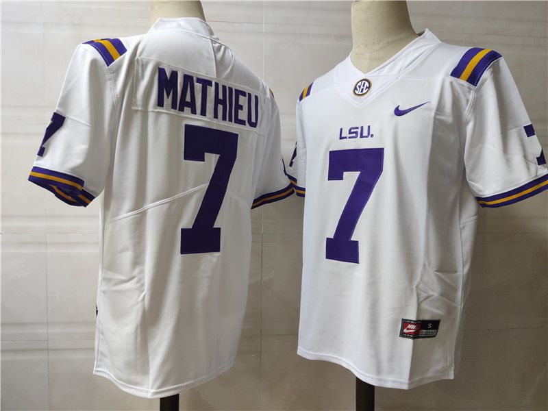 Men LSU Tigers #7 Mathieu White Nike 2025 NCAA Jersey->ncaa teams->NCAA Jersey